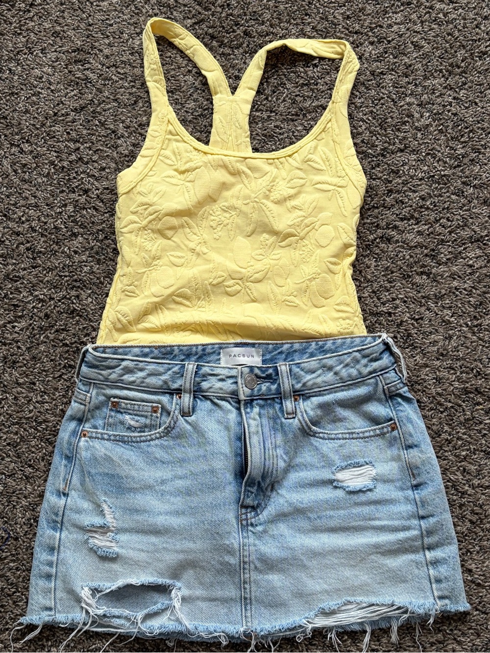 Twenty Montreal Textured One Piece Swimsuit Yellow Size Small